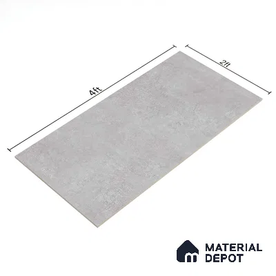 Cement Floor & Wall Tile TL 06411 D Mono Bianco 4 ft x 2 ft Texture Finish Vitrified Tile - 9 mm | Suitable for Living Room, Bedroom & Bathroom