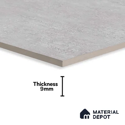 Cement Floor & Wall Tile TL 06411 D Mono Bianco 4 ft x 2 ft Texture Finish Vitrified Tile - 9 mm | Suitable for Living Room, Bedroom & Bathroom