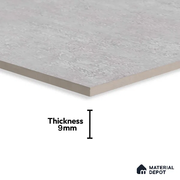 Cement Floor & Wall Tile TL 06411 D Mono Bianco 4 ft x 2 ft Texture Finish Vitrified Tile - 9 mm | Suitable for Living Room, Bedroom & Bathroom