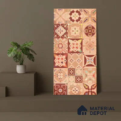 Moroccan Wall Tile TL 06400 D Nebula Brown Decor 4 ft x 2 ft Vitrified Matte Finish - 9 mm | Suitable for Living Room, Bedroom & Bathroom (Sample)