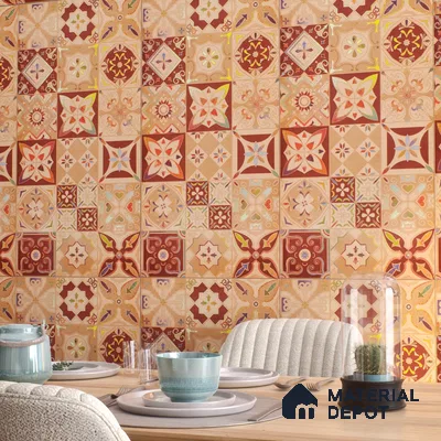 Moroccan Wall Tile TL 06400 D Nebula Brown Decor 4 ft x 2 ft Vitrified Matte Finish - 9 mm | Suitable for Living Room, Bedroom & Bathroom (Sample)