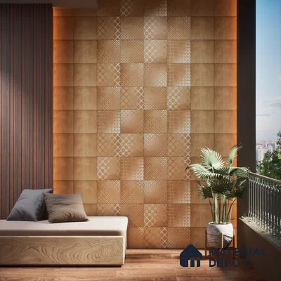 Subway Wall Tile TL 06433 Coastal Malta Jaisalmer 8 x 8 inch Ceramic Matte Finish - 10 mm | 15 Random Design | Suitable for Accent / Feature Walls, Bathroom, Kitchen Wall & Backsplashes (Sample)