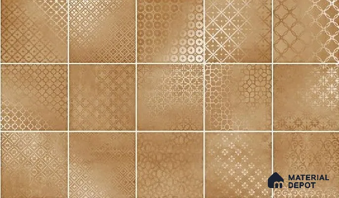 Subway Wall Tile TL 06433 Coastal Malta Jaisalmer 8 x 8 inch Ceramic Matte Finish - 10 mm | 15 Random Design | Suitable for Accent / Feature Walls, Bathroom, Kitchen Wall & Backsplashes (Sample)