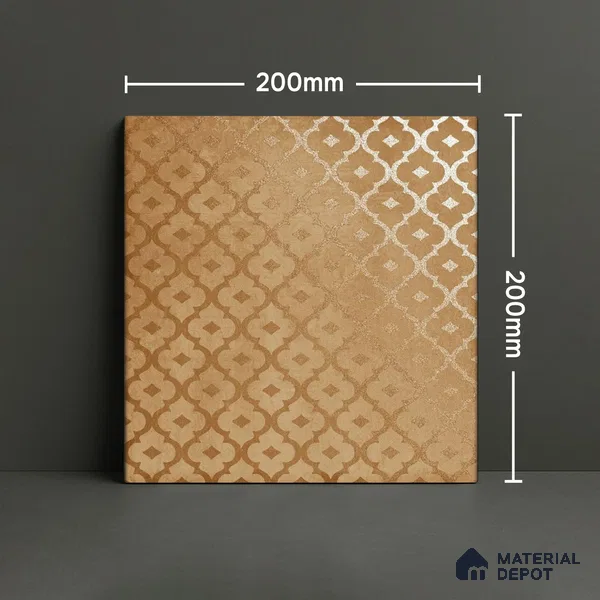 Subway Wall Tile TL 06433 Coastal Malta Jaisalmer 8 x 8 inch Ceramic Matte Finish - 10 mm | 15 Random Design | Suitable for Accent / Feature Walls, Bathroom, Kitchen Wall & Backsplashes (Sample)