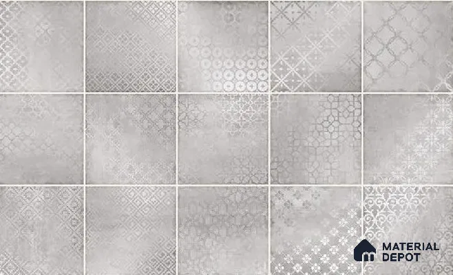 Subway Wall Tile TL 06433 C Coastal Malta Bianco 8 x 8 inch Ceramic Matte Finish - 10 mm | 15 Random Design | Suitable for Accent / Feature Walls, Bathroom, Kitchen Wall & Backsplashes (Sample)