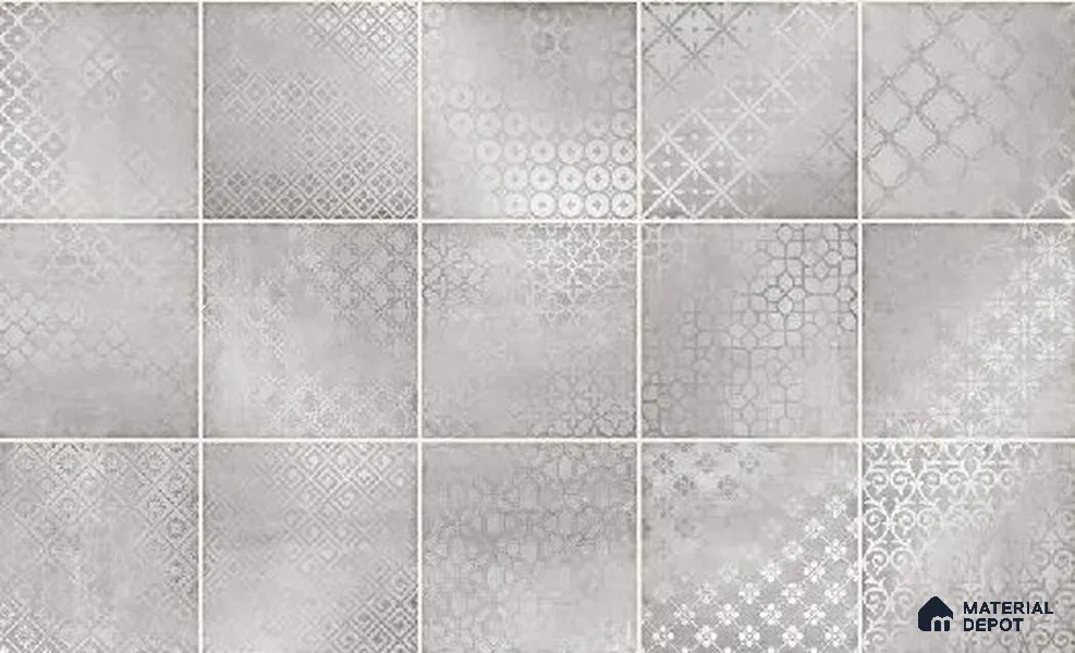 Subway Wall Tile TL 06433 C Coastal Malta Bianco 8 x 8 inch Ceramic Matte Finish - 10 mm | 15 Random Design | Suitable for Accent / Feature Walls, Bathroom, Kitchen Wall & Backsplashes (Sample)