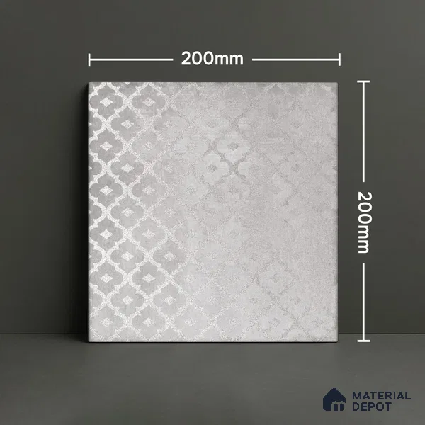 Subway Wall Tile TL 06433 C Coastal Malta Bianco 8 x 8 inch Ceramic Matte Finish - 10 mm | 15 Random Design | Suitable for Accent / Feature Walls, Bathroom, Kitchen Wall & Backsplashes (Sample)
