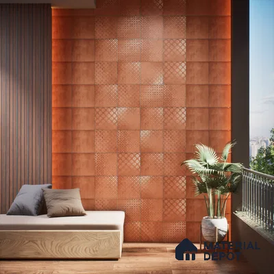 Subway Wall Tile TL 06433 E Coastal Malta Terra 8 x 8 inch Ceramic Matte Finish - 10 mm | 15 Random Design | Suitable for Accent / Feature Walls, Bathroom, Kitchen Wall & Backsplashes (Sample)