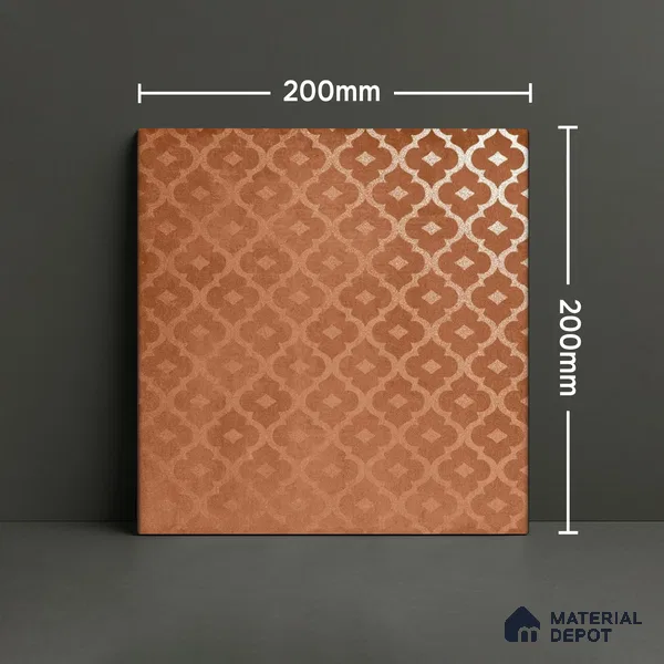 Subway Wall Tile TL 06433 E Coastal Malta Terra 8 x 8 inch Ceramic Matte Finish - 10 mm | 15 Random Design | Suitable for Accent / Feature Walls, Bathroom, Kitchen Wall & Backsplashes (Sample)