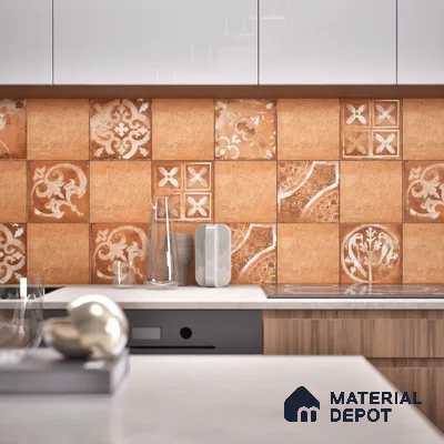 Subway Wall Tile TL 06436 Coastal Forli Bronze 8 x 8 inch Ceramic Matte Finish - 10 mm | 18 Random Design | Suitable for Accent / Feature Walls, Bathroom, Kitchen Wall & Backsplashes (Sample)