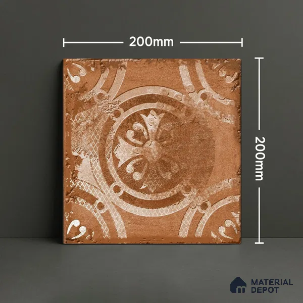 Subway Wall Tile TL 06436 Coastal Forli Bronze 8 x 8 inch Ceramic Matte Finish - 10 mm | 18 Random Design | Suitable for Accent / Feature Walls, Bathroom, Kitchen Wall & Backsplashes (Sample)