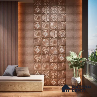 Subway Wall Tile TL 06436 C Coastal Forli Desert 8 x 8 inch Ceramic Matte Finish - 10 mm | 18 Random Design | Suitable for Accent / Feature Walls, Bathroom, Kitchen Wall & Backsplashes (Sample)