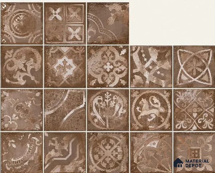 Subway Wall Tile TL 06436 C Coastal Forli Desert 8 x 8 inch Ceramic Matte Finish - 10 mm | 18 Random Design | Suitable for Accent / Feature Walls, Bathroom, Kitchen Wall & Backsplashes (Sample)