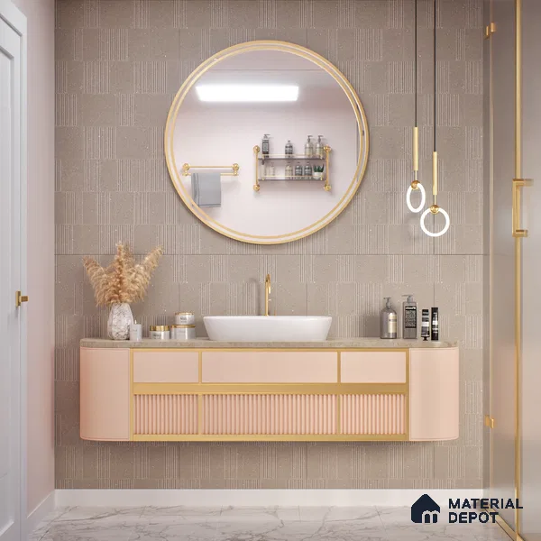 Highlighter Wall Tile TL 08031 J Saga Nut Barcode 4 ft x 2 ft Vitrified Matte Finish - 9 mm | Suitable For Bathroom, Accent/Feature Wall, Dining Area