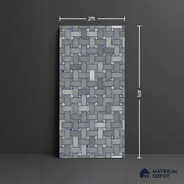 Patterned Look Floor & Wall Tile TL 09726 B 4 ft x 2 ft Vitrified Matte Finish - 9 mm