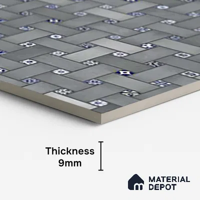 Patterned Look Floor & Wall Tile TL 09726 B  4 ft x 2 ft Vitrified Matte Finish - 9 mm