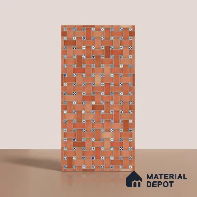 Patterned Look Floor & Wall Tile TL 09726  4 ft x 2 ft Vitrified Matte Finish - 9 mm
