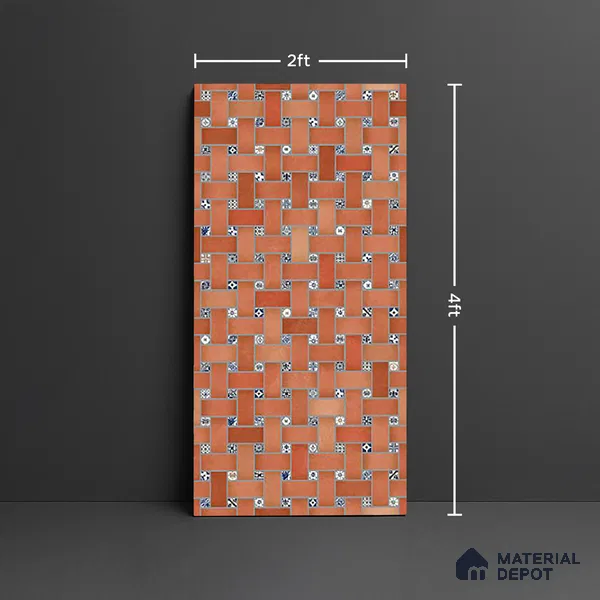 Patterned Look Floor & Wall Tile TL 09726 4 ft x 2 ft Vitrified Matte Finish - 9 mm