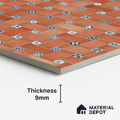 Patterned Look Floor & Wall Tile TL 09726  4 ft x 2 ft Vitrified Matte Finish - 9 mm