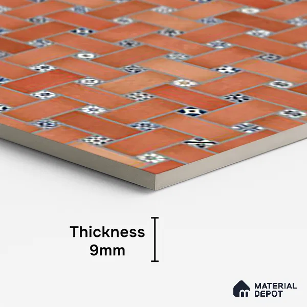 Patterned Look Floor & Wall Tile TL 09726 4 ft x 2 ft Vitrified Matte Finish - 9 mm