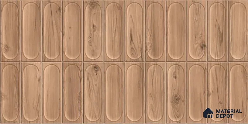 Highlighter Wall Tile TL 06542 B Supreme Wood Brown 2 ft x 1 ft Ceramic Matte Finish - 8 mm | Suitable for Living Room, Kitchen & Bathroom (Sample)
