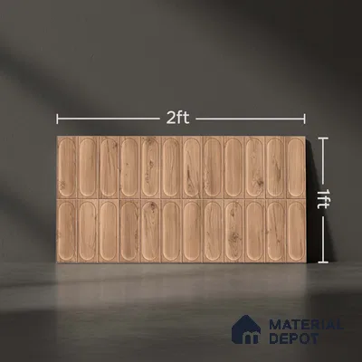 Highlighter Wall Tile TL 06542 B Supreme Wood Brown 2 ft x 1 ft Ceramic Matte Finish - 8 mm | Suitable for Living Room, Kitchen & Bathroom (Sample)