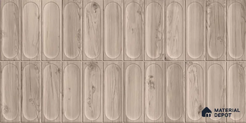 Highlighter Wall Tile TL 06542 Supreme Wood Natural 2 ft x 1 ft Ceramic Matte Finish - 8 mm | Suitable for Living Room, Kitchen & Bathroom (Sample)