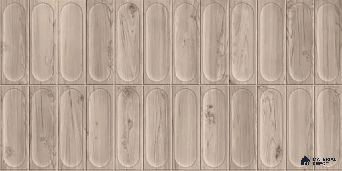 Highlighter Wall Tile TL 06542 Supreme Wood Natural 2 ft x 1 ft Ceramic Matte Finish - 8 mm | Suitable for Living Room, Kitchen & Bathroom (Sample)