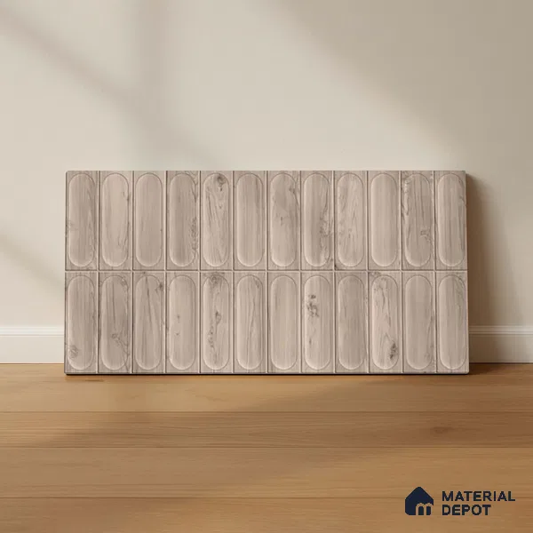 Highlighter Wall Tile TL 06542 Supreme Wood Natural 2 ft x 1 ft Ceramic Matte Finish - 8 mm | Suitable for Living Room, Kitchen & Bathroom (Sample)