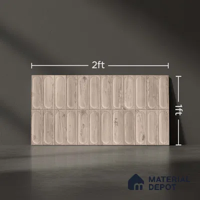 Highlighter Wall Tile TL 06542 Supreme Wood Natural 2 ft x 1 ft Ceramic Matte Finish - 8 mm | Suitable for Living Room, Kitchen & Bathroom (Sample)