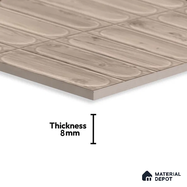 Highlighter Wall Tile TL 06542 Supreme Wood Natural 2 ft x 1 ft Ceramic Matte Finish - 8 mm | Suitable for Living Room, Kitchen & Bathroom (Sample)