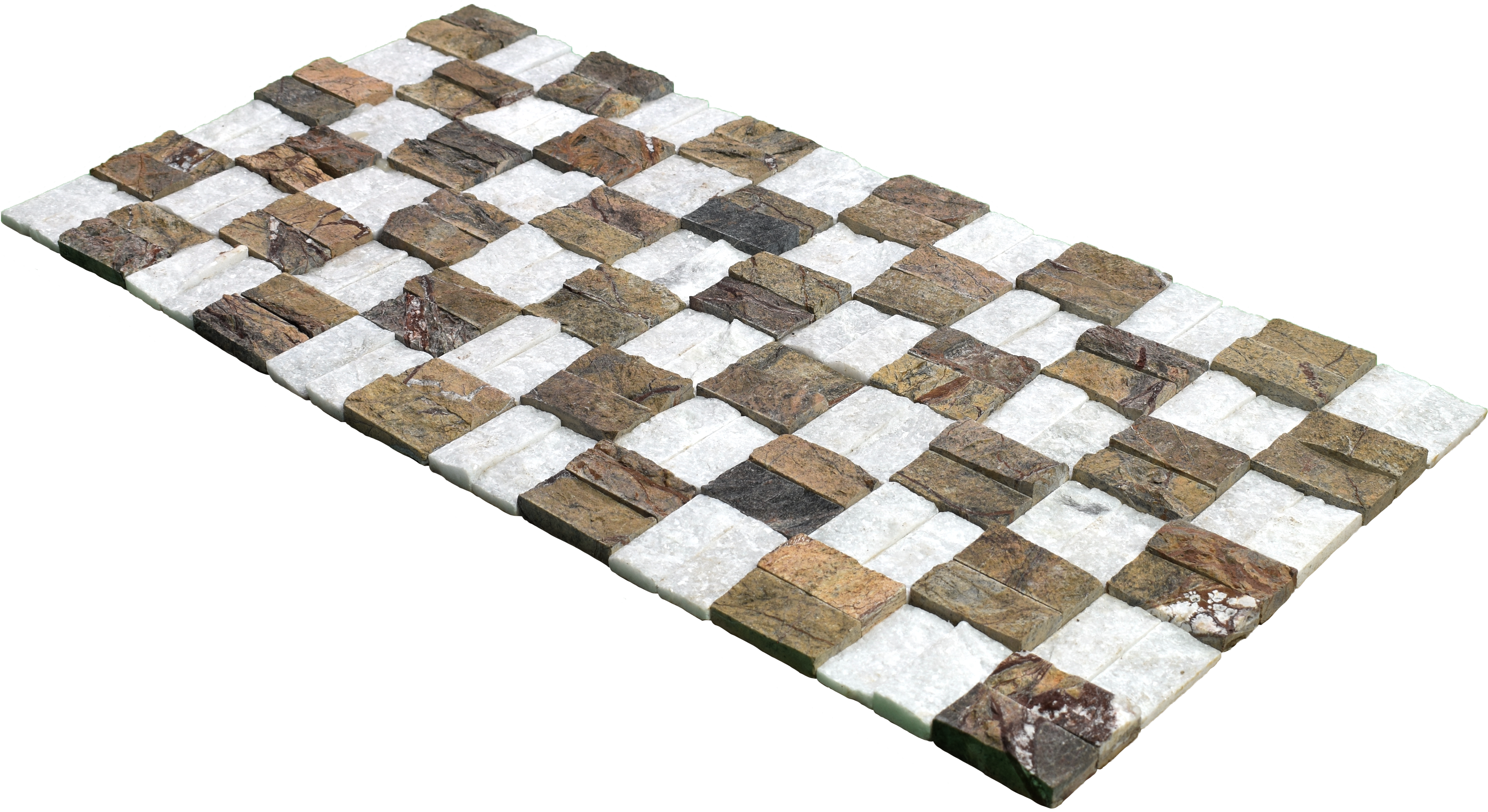 WL 00083 Brown & White 300 x 300 mm Natural Stone Wall Cladding |  Stone is a Natural Product, Please Expect Variation in Shades