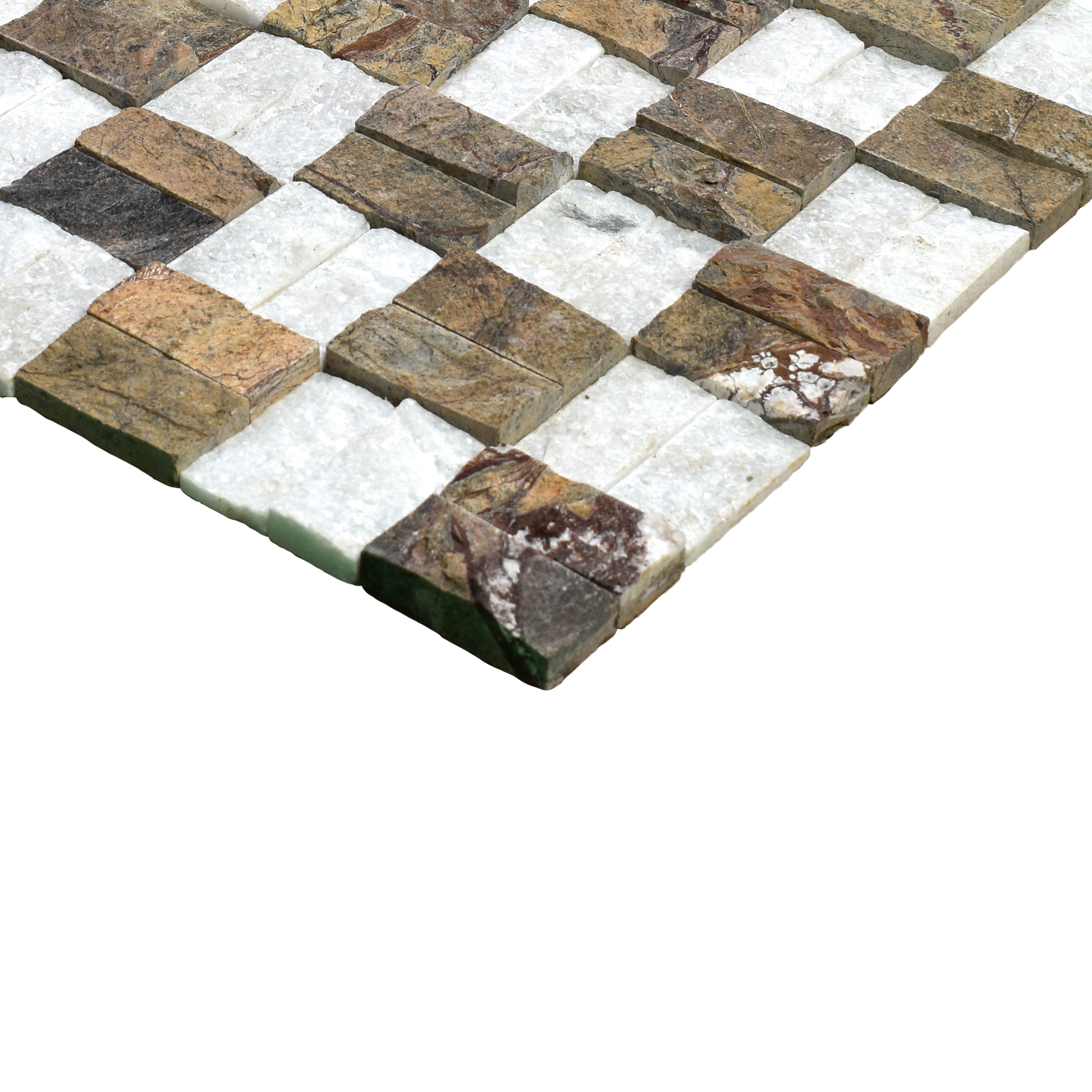 WL 00083 Brown & White 300 x 300 mm Natural Stone Wall Cladding |  Stone is a Natural Product, Please Expect Variation in Shades