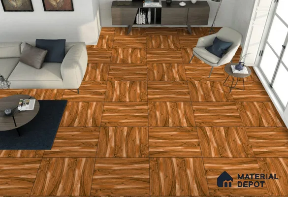 TL 00581 Brown Wine 2 ft x 2 ft Matte Finish Digital Porcelain Floor & Wall Tile - 9.5 mm