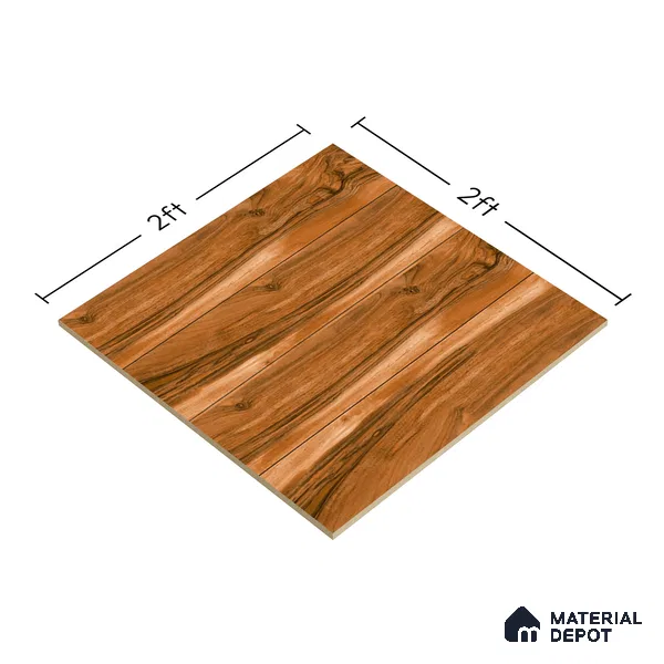 TL 00581 Brown Wine 2 ft x 2 ft Matte Finish Digital Porcelain Floor & Wall Tile - 9.5 mm