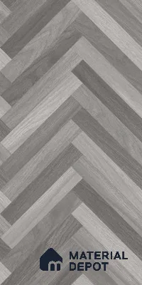 Herringbone Wood Look Floor Tile TL 06650 B Rhodium Grey 4 ft x 2 ft Vitrified Matte Finish - 9 mm | (Random 1) | Suitable for Living Room, Bedroom, Bathroom, Kitchen, Office, Elevation & Dining