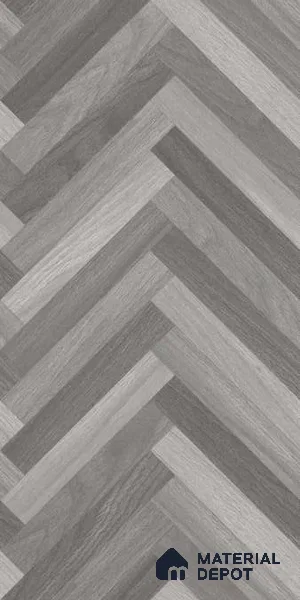 Herringbone Wood Look Floor Tile TL 06650 B Rhodium Grey 4 ft x 2 ft Vitrified Matte Finish - 9 mm | (Random 1) | Suitable for Living Room, Bedroom, Bathroom, Kitchen, Office, Elevation & Dining