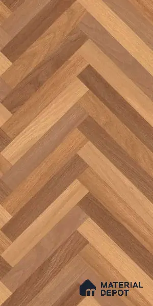 Herringbone Wood Look Floor Tile TL 06650 Rhodium Brown 4 ft x 2 ft Vitrified Matte Finish - 9 mm | (Random 1) | Suitable for Living Room, Bedroom, Bathroom, Kitchen, Office, Elevation & Dining