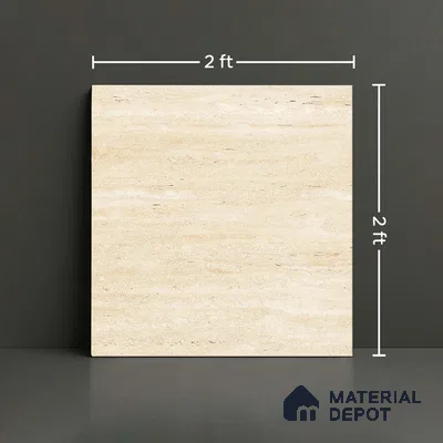 TL 02935 Butter Cream 2 ft x 2 ft Glossy Finish Vitrified Floor & Wall Tile - 9.5 mm