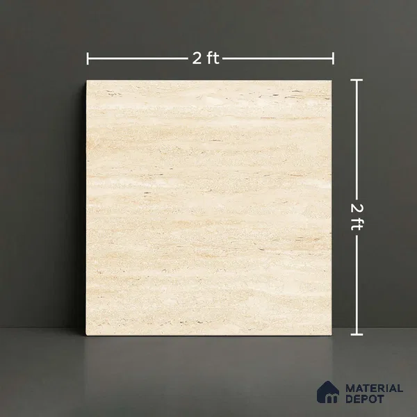 TL 02935 Butter Cream 2 ft x 2 ft Glossy Finish Vitrified Floor & Wall Tile - 9.5 mm