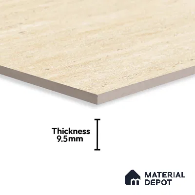 TL 02935 Butter Cream 2 ft x 2 ft Glossy Finish Vitrified Floor & Wall Tile - 9.5 mm
