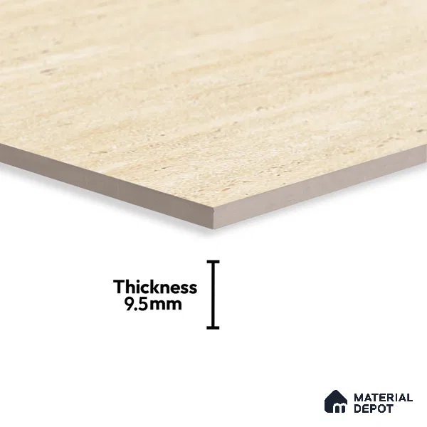 TL 02935 Butter Cream 2 ft x 2 ft Glossy Finish Vitrified Floor & Wall Tile - 9.5 mm