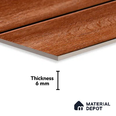 TL 01905 C Chestnut Brown Dark 18 x 12 inch Glossy Finish Ceramic Wall Tile - 6 mm