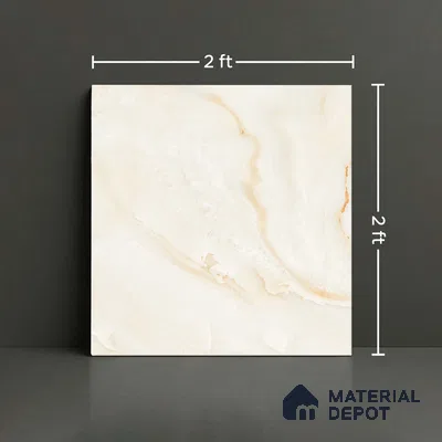 TL 02929 Butterscotch Cream 2 ft x 2 ft Glossy Finish Vitrified Floor & Wall Tile - 9.5 mm