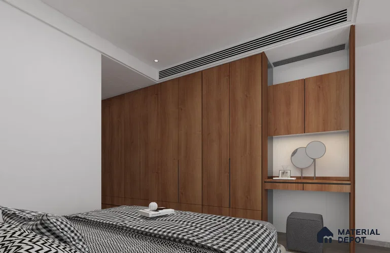 Wooden Look BW 539 Bark Wooden 8 ft x 4 ft Texture Finish Decorative Laminate - 1 mm | Suitable for TV Unit, Wardrobe, Kitchen Cabinets