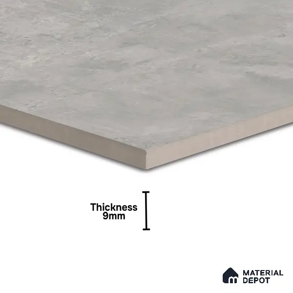 TL 01493 Ash Grey 2 ft x 2 ft Matte Finish Wall and Floor Porcelain Tile - 9 mm