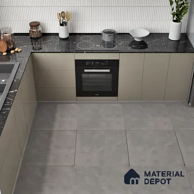 TL 01493 Ash Grey 2 ft x 2 ft Matte Finish Wall and Floor Porcelain Tile - 9 mm