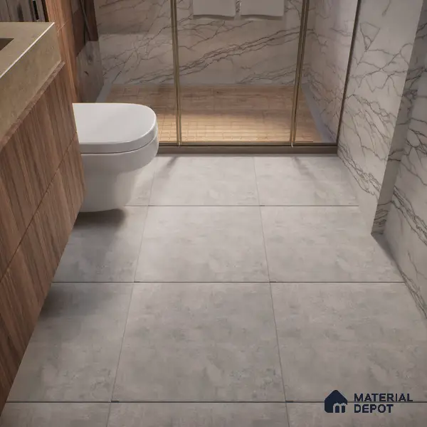 TL 01493 Ash Grey 2 ft x 2 ft Matte Finish Wall and Floor Porcelain Tile - 9 mm