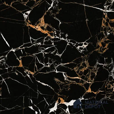 TL 01486 Black 2 ft x 2 ft Matte Finish Wall and Floor Porcelain Tile - 9 mm