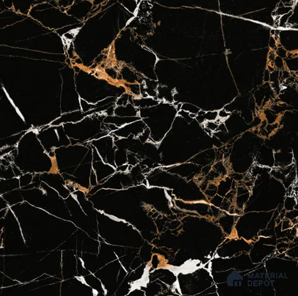 TL 01486 Black 2 ft x 2 ft Matte Finish Wall and Floor Porcelain Tile - 9 mm